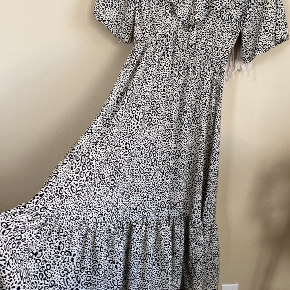 TOPSHOP snow leopard print maxi size 2 - Picture 3 of 5